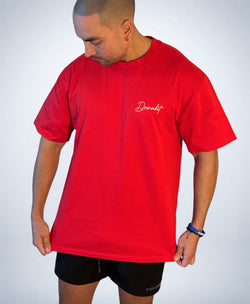 Signature Oversized Tee (red)